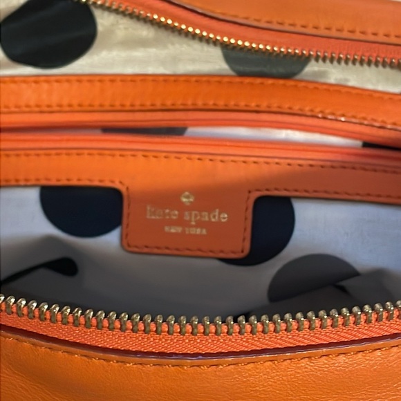 Kate Spade Orange Tompkins Square Billie Satchel Leather Bag - Picture 9 of 9
